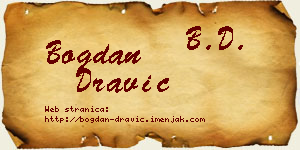Bogdan Dravić vizit kartica